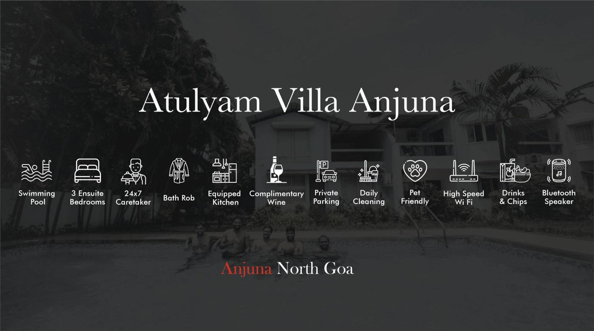 Atulyam Villa- Анжуна Экстерьер фото